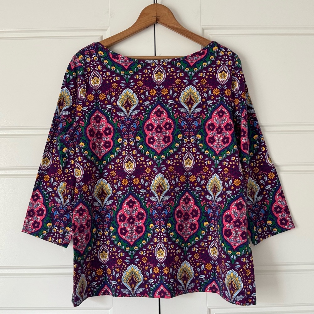 Talbots Multicolor Patterned Long Sleeve Top